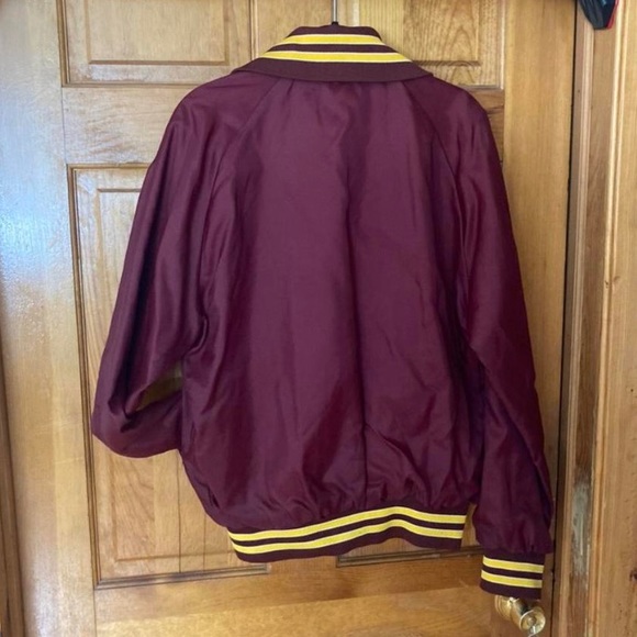 Rerto vintage maroon satin Montana 80s bomber jacket - Picture 4 of 4